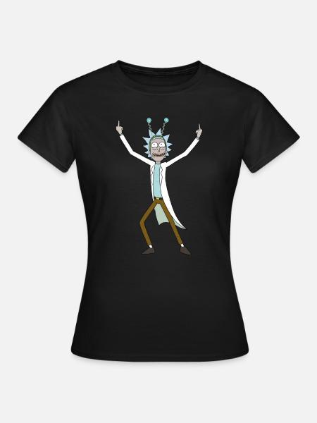 Rick & Morty Rick Sanchez Pose - Dame-T-shirt - sort