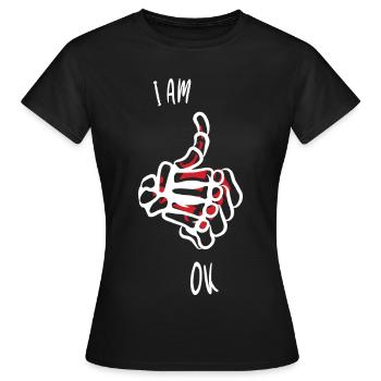 Ich bin Ok - Frauen T-Shirt - Schwarz - Vorne - AI Model Female 172 dark (172cm)
