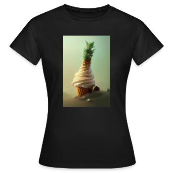 Eiscreme - Frauen T-Shirt - Schwarz - Vorne - AI Model Female 172 dark (172cm)