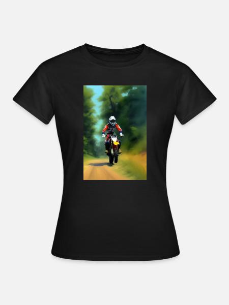 Motocross Fahren - Frauen T-Shirt - Schwarz
