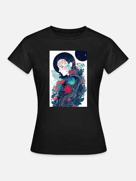 Geisha - Frauen T-Shirt - Schwarz