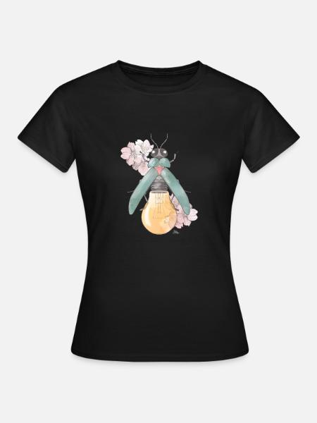 Birne | Blüte | Käferchen - Frauen T-Shirt - Schwarz
