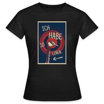 Ich habe so einen Hals - Gänsehals witzig - Frauen T-Shirt - Schwarz - Vorne - AI Model Female 172 dark (172cm)