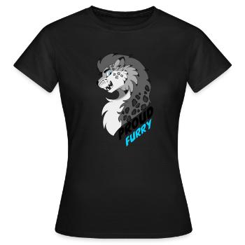 Stolzer Pelz - Frauen T-Shirt - Schwarz - Vorne - AI Model Female 172 dark (172cm)