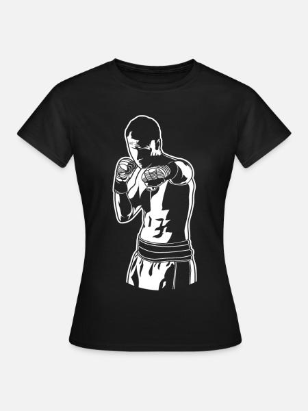 Boxer Skizze - Frauen T-Shirt - Schwarz