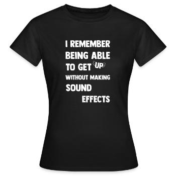 Je fais des effets sonores - T-shirt Femme - noir - Devant - AI Model Female 172 dark (172cm)