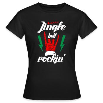 Jingle bell Rockin Musique de Noël - T-shirt Femme - noir - Devant - AI Model Female 172 dark (172cm)