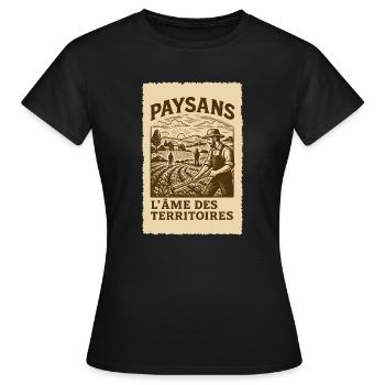 Farmers, the soul of the territories - Women's T-Shirt - black - Front - AI Model Female 172 dark (172cm)
