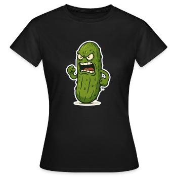 Attaque du concombre - T-shirt Femme - noir - Devant - AI Model Female 172 dark (172cm)