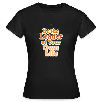 Conception de textes de leadership inspirants - T-shirt Femme - noir - Devant - AI Model Female 172 dark (172cm)