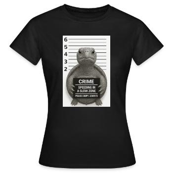 Turtle – Too fast for the territory - Women's T-Shirt - black - Front - AI Model Female 172 dark (172cm)