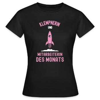 Best Female Plumber Employee of the Month Plumber - Women's T-Shirt - black - Front - AI Model Female 172 dark (172cm)