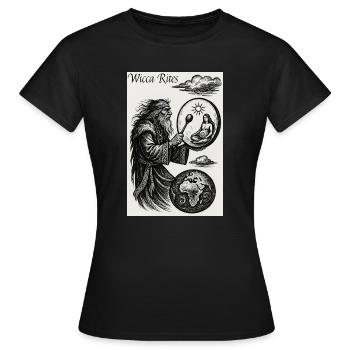 Wicca-Riten - Frauen T-Shirt - Schwarz - Vorne - AI Model Female 172 dark (172cm)