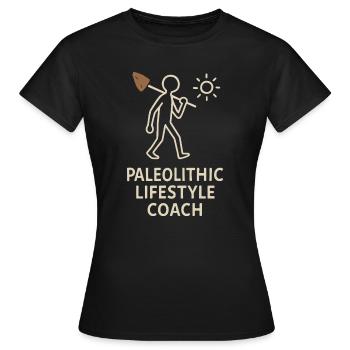 Outils préhistoriques en pierre d’Homo - T-shirt Femme - noir - Devant - AI Model Female 172 dark (172cm)