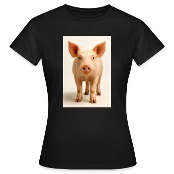 Cochon pastel - T-shirt Femme - noir - Devant - AI Model Female 172 dark (172cm)