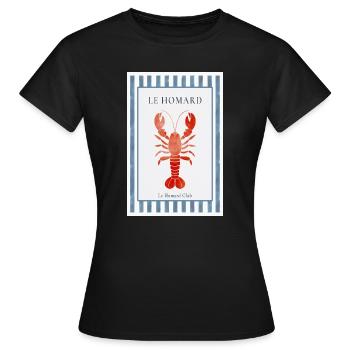 Affiche du Bistro du Club Homard Homard France - T-shirt Femme - noir - Devant - AI Model Female 172 dark (172cm)