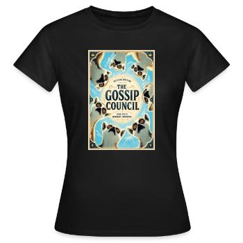 Le Conseil des Potins : Cercle des Chiens Vintage - T-shirt Femme - noir - Devant - AI Model Female 172 dark (172cm)