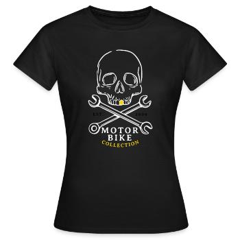Schädel & Schrauben Motorrad Kollektion - Frauen T-Shirt - Schwarz - Vorne - AI Model Female 172 dark (172cm)