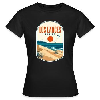 Los Lances Tarifa Kite Surfing Andalucia Coast - Women's T-Shirt - black - Front - AI Model Female 172 dark (172cm)