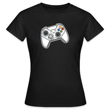 Illustration de manette rétro - T-shirt Femme - noir - Devant - AI Model Female 172 dark (172cm)
