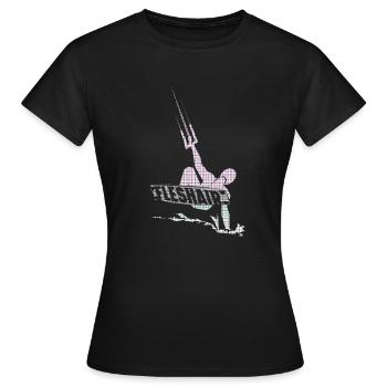 Kitesurfer - Frauen T-Shirt - Schwarz - Vorne - AI Model Female 172 dark (172cm)