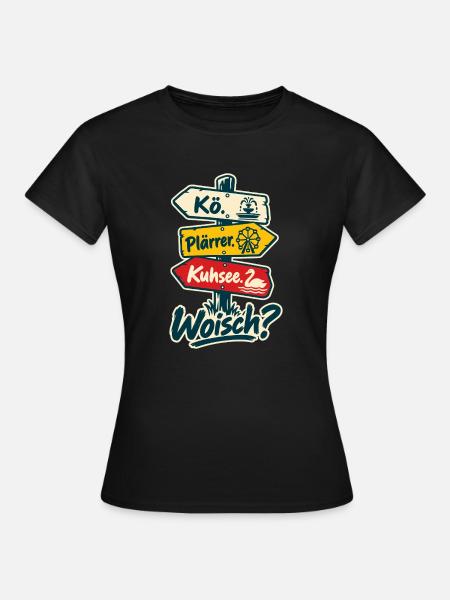 Kö Plärrer Kuhsee Woisch - Frauen T-Shirt - Schwarz
