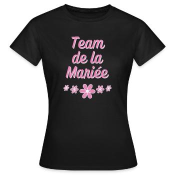 Team de la mariée - T-shirt Femme - noir - Devant - AI Model Female 172 dark (172cm)