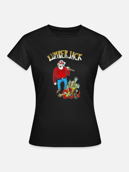 Lumber Jack vs zombies - Frauen T-Shirt - Schwarz