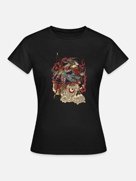 Skull Samurai - Frauen T-Shirt - Schwarz