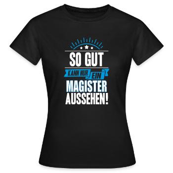 MAGISTER - Frauen T-Shirt - Schwarz - Vorne - AI Model Female 172 dark (172cm)