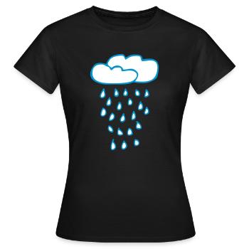 nuage de pluie - T-shirt Femme - noir - Devant - AI Model Female 172 dark (172cm)