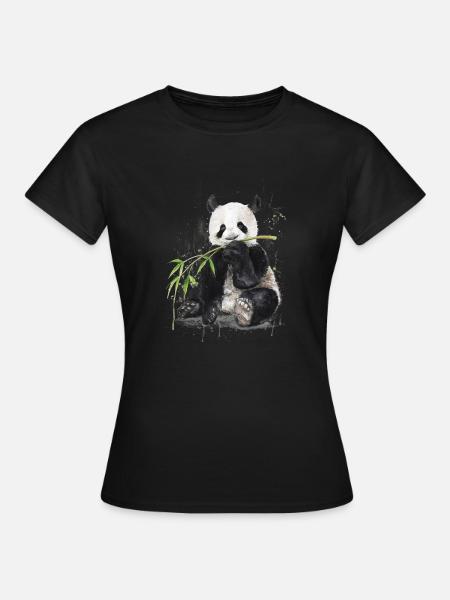 Panda - Frauen T-Shirt - Schwarz
