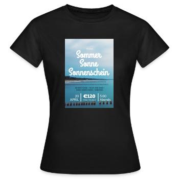 Vacances d'été Allemagne - T-shirt Femme - noir - Devant - AI Model Female 172 dark (172cm)