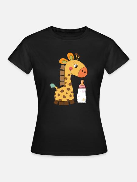 Giraffe - Geschenkidee - Frauen T-Shirt - Schwarz