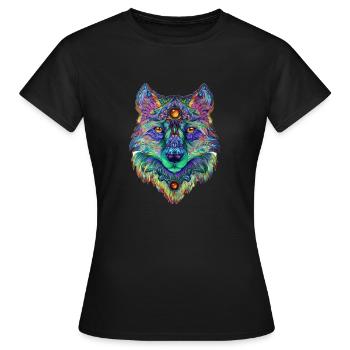 Wolfpack Geek loup - T-shirt Femme - noir - Devant - AI Model Female 172 dark (172cm)