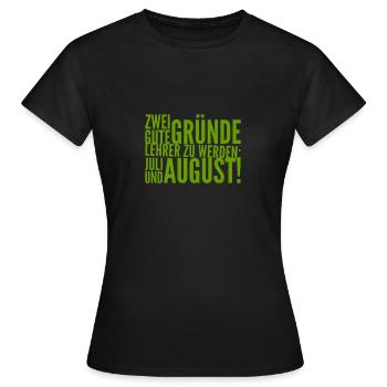 Sommerferien - Frauen T-Shirt - Schwarz - Vorne - AI Model Female 172 dark (172cm)