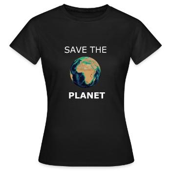 sauver la planète - T-shirt Femme - noir - Devant - AI Model Female 172 dark (172cm)