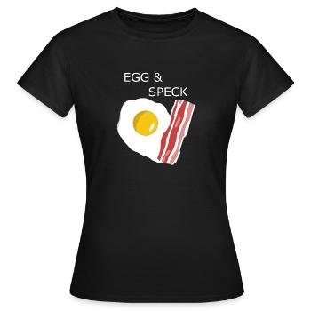Egg mit Speck - Frauen T-Shirt - Schwarz - Vorne - AI Model Female 172 dark (172cm)