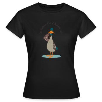 Canard de Saint James Park - T-shirt Femme - noir - Devant - AI Model Female 172 dark (172cm)
