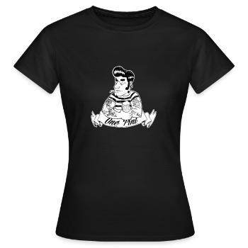 one pint - Women's T-Shirt - black - Front - AI Model Female 172 dark (172cm)