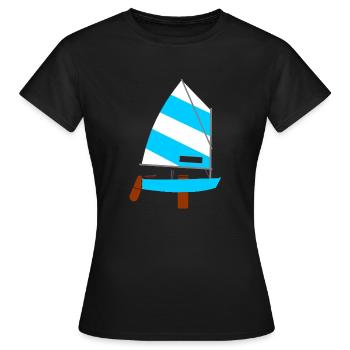 Segelschiff - Frauen T-Shirt - Schwarz - Vorne - AI Model Female 172 dark (172cm)