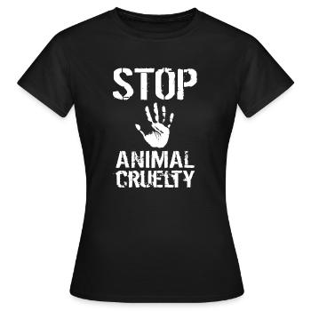 Stop Animal Cruelty Animal Protection Environment Climate Protection - Women's T-Shirt - black - Front - AI Model Female 172 dark (172cm)