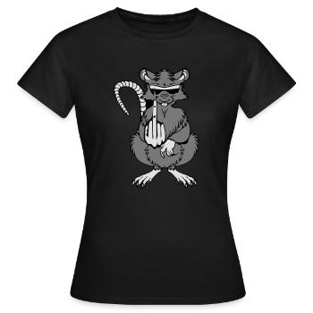 Doigts puants de rat Doigts frais de lunettes de s - T-shirt Femme - noir - Devant - AI Model Female 172 dark (172cm)