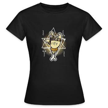 ring hand - Frauen T-Shirt - Schwarz - Vorne - AI Model Female 172 dark (172cm)