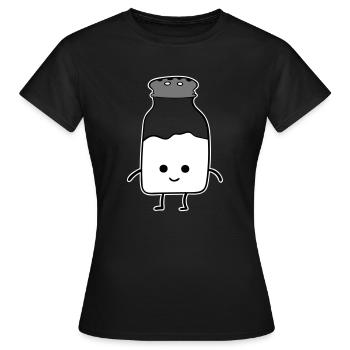 Salt shaker - Women's T-Shirt - black - Front - AI Model Female 172 dark (172cm)