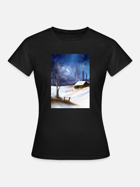 Landschaft - Frauen T-Shirt - Schwarz