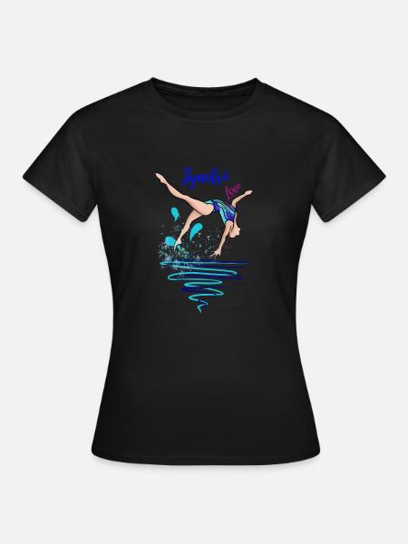 Synchro Love - Frauen T-Shirt - Schwarz