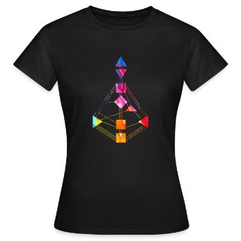 Human Design Chart Farbenfroh 1 - Frauen T-Shirt - Schwarz - Vorne - AI Model Female 172 dark (172cm)