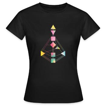 Human Design Chart Farbenfroh 2 - Frauen T-Shirt - Schwarz - Vorne - AI Model Female 172 dark (172cm)
