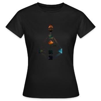 Human Design Chart Universe 2 - Women's T-Shirt - black - Front - AI Model Female 172 dark (172cm)